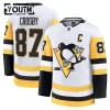 Barn Ishockey Pittsburgh Penguins tröja Fanatics Premium Sidney Crosby 2024-25 Vit Borta